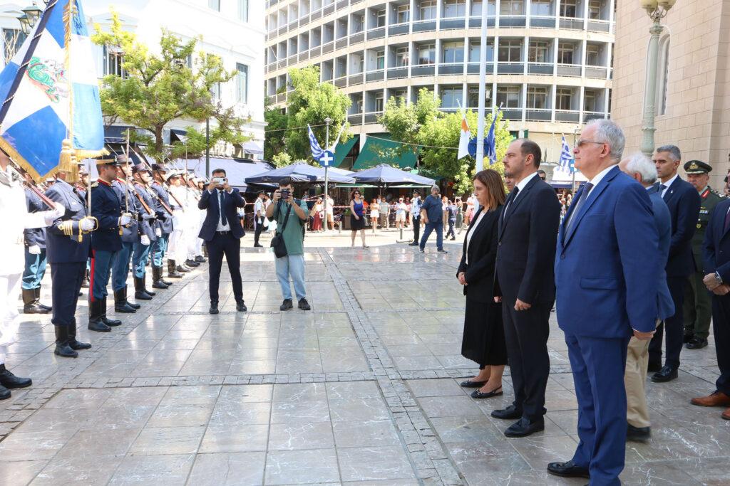 ΑΡΧΙΕΡΑΤΙΚΟ ΜΝΗΜΟΣΥΝΟ για τους πεσόντες κατά το πραξικόπημα και την τουρκική εισβολή στην Κύπρο το 1974  που τελεί ο Δήμος Αθηναίων